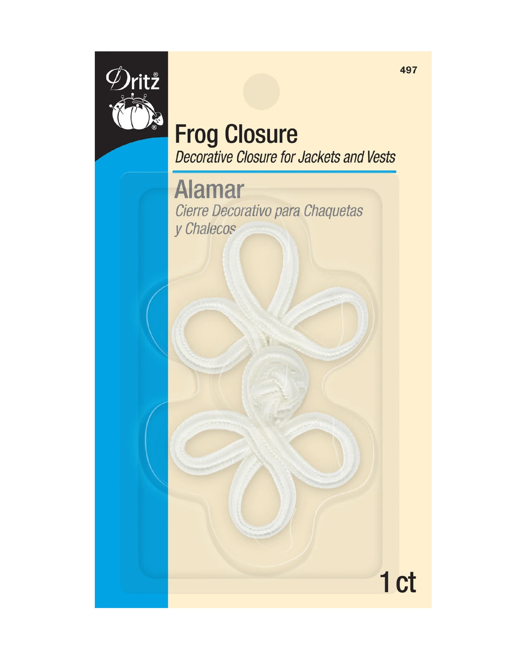 3" FROG CLOSURE SET For Sewing_ZIPPERANDTHREAD - Zipper and Thread