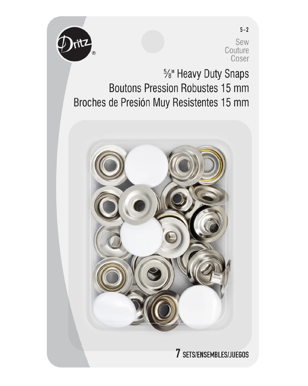 5/8" HEAVY DUTY SNAPS For Sewing_ZIPPERANDTHREAD - Zipper and Thread