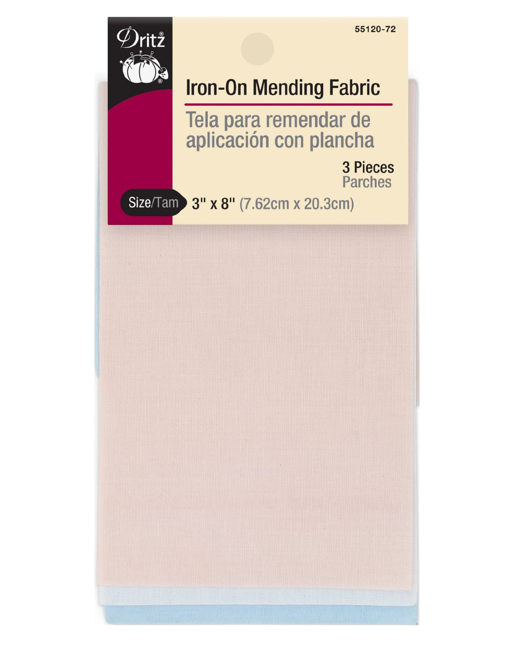 Iron-On Mending Fabric Assortment - Zipper and Thread