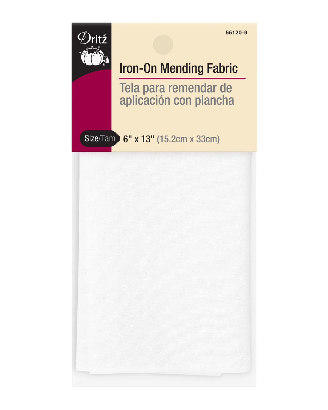 Iron-On Mending Fabric - Zipper and Thread