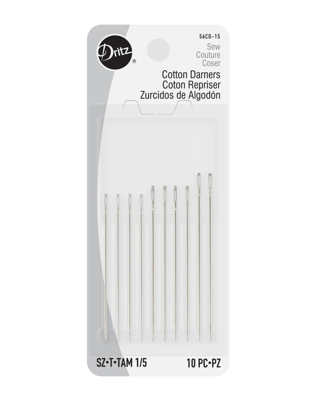Information related to zippers, thread, and sewing.