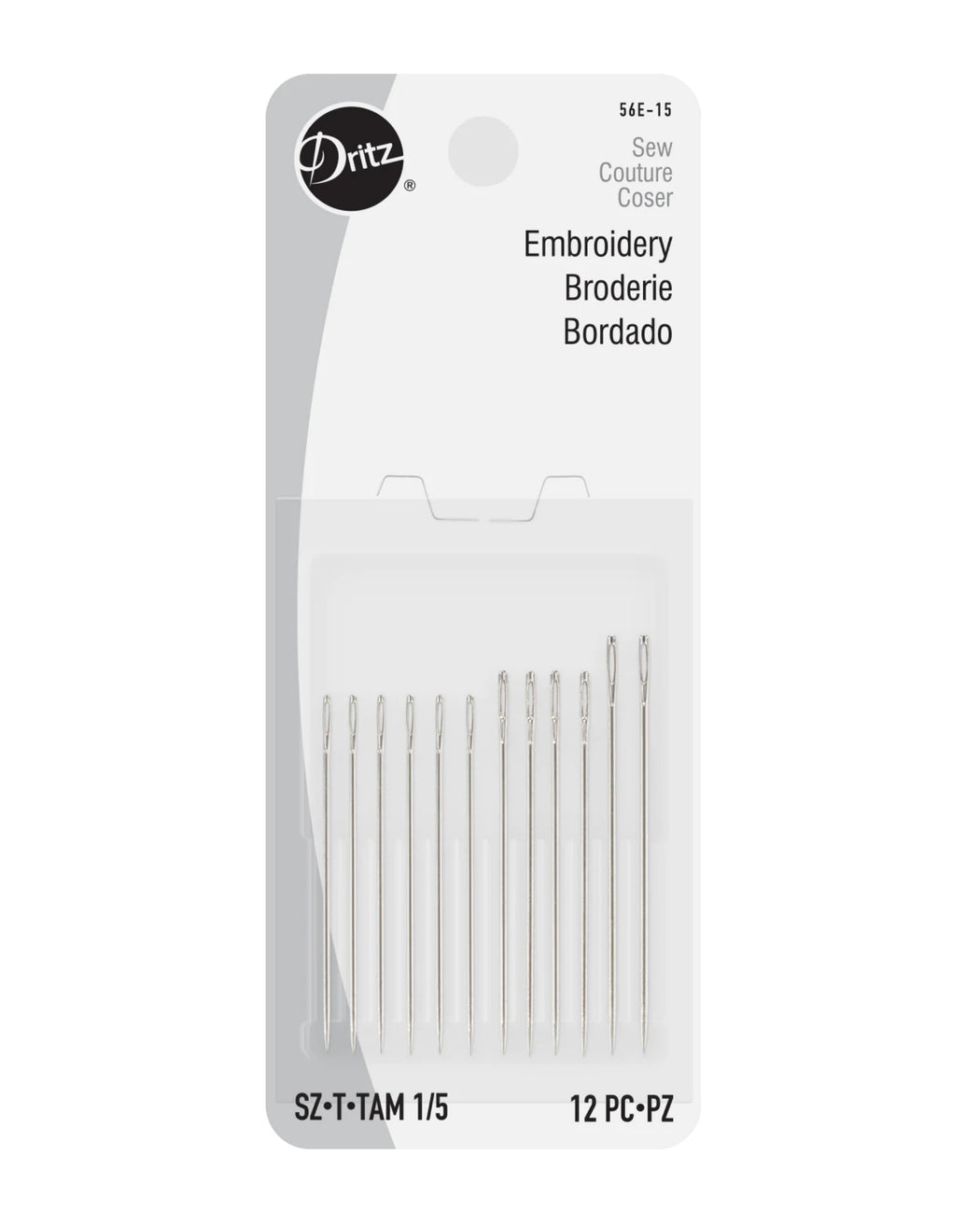 Embroidery Hand Needles - Zipper and Thread