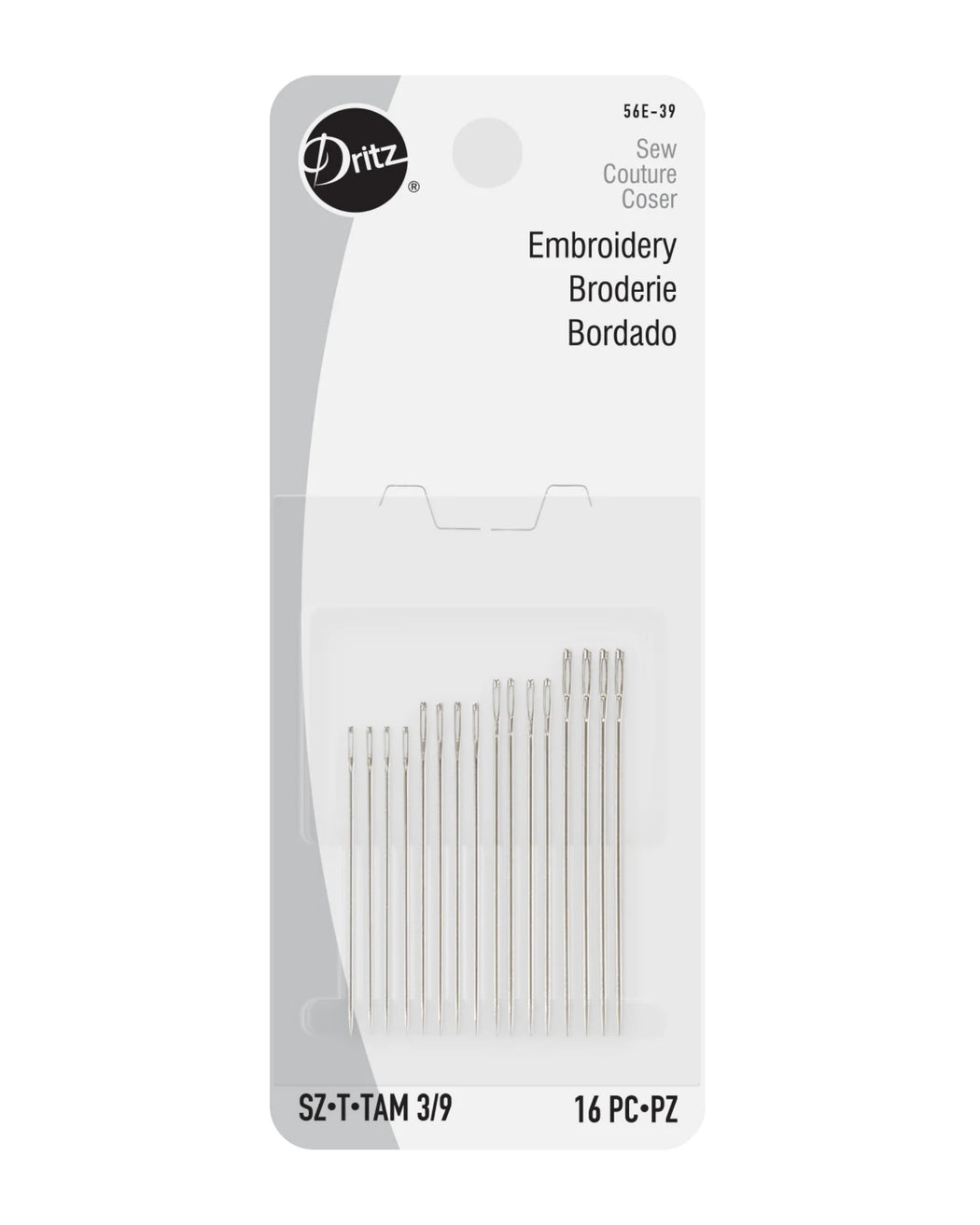 Embroidery Hand Needles - Zipper and Thread