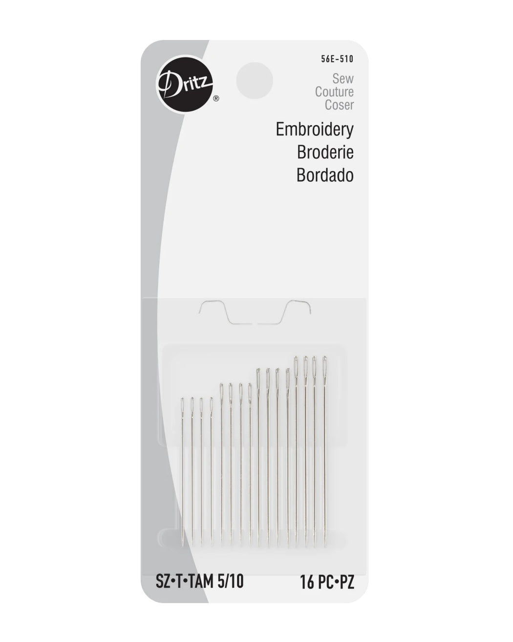 Embroidery Hand Needles - Zipper and Thread