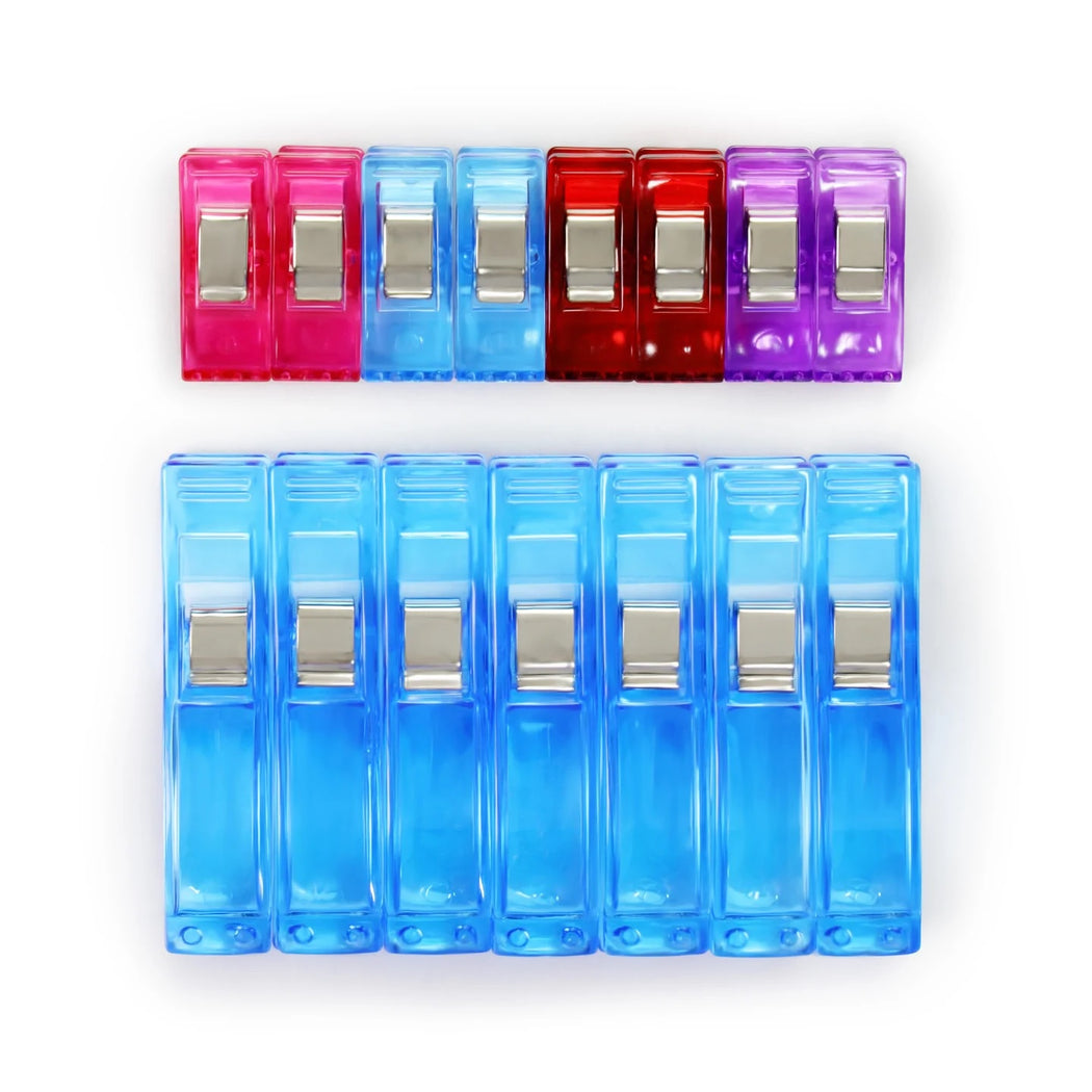 MIXED FABRIC CLIPS - Zipper and Thread