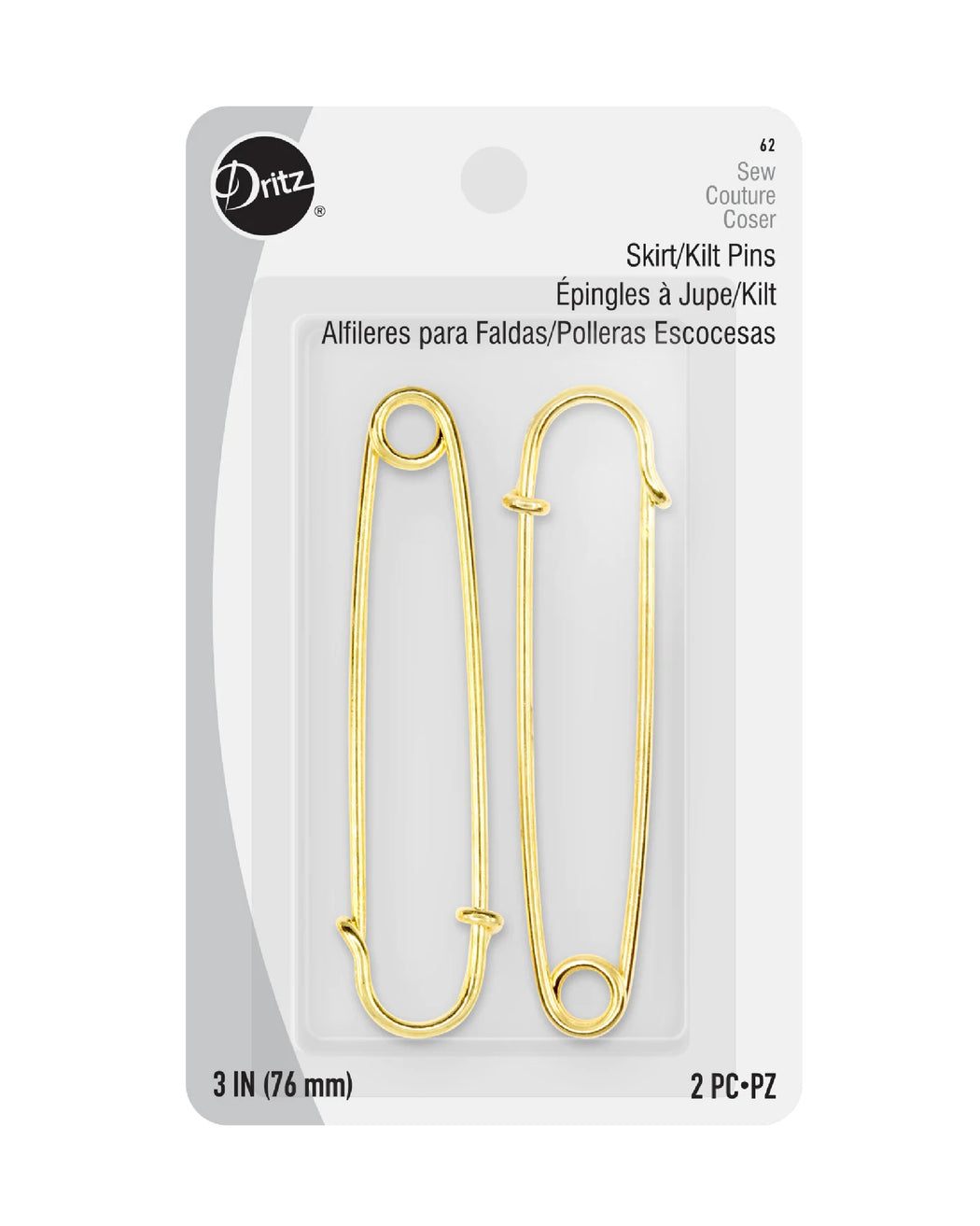 Skirt/Kilt Pins - Zipper and Thread