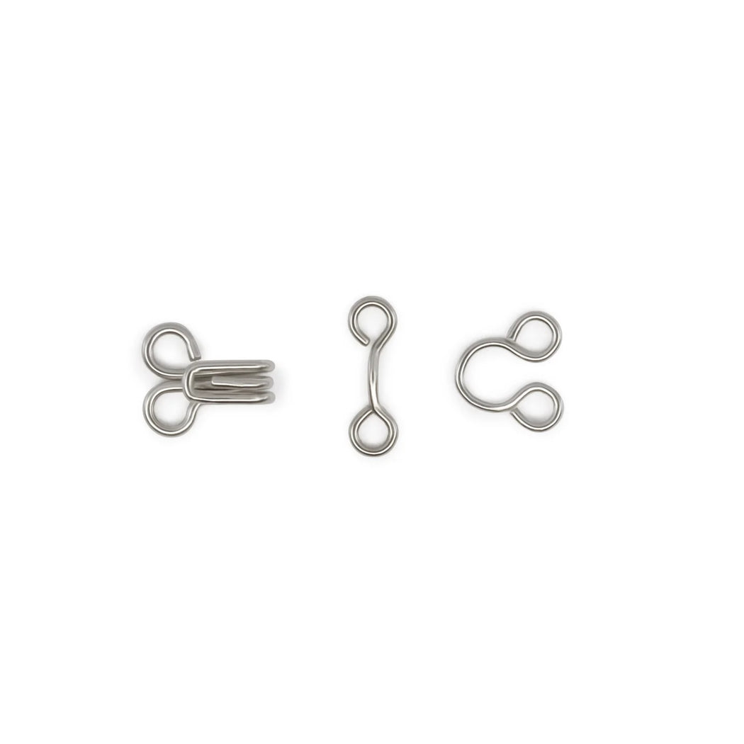 Hooks & Eyes, Nickel For Sewing_ZIPPERANDTHREAD - Zipper and Thread