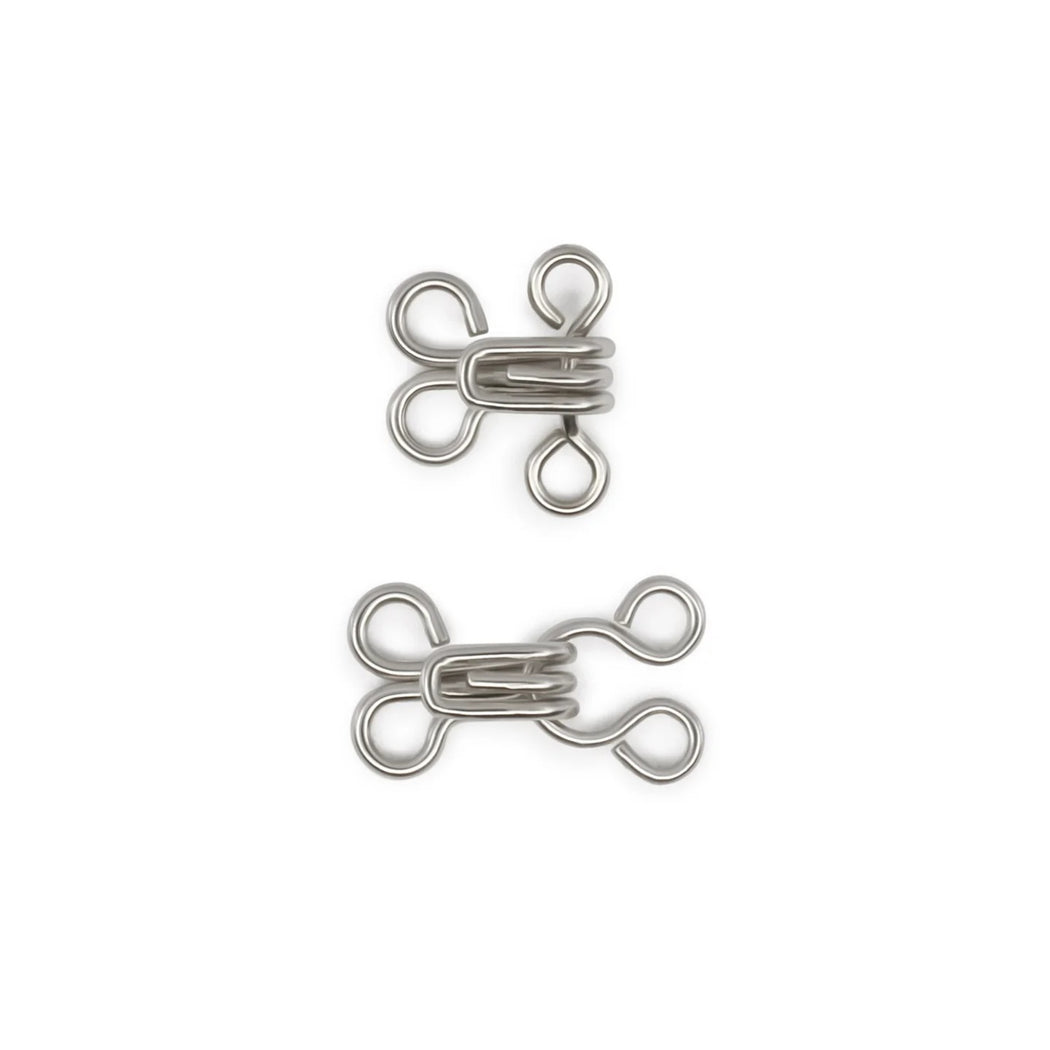 Hooks & Eyes, Nickel For Sewing_ZIPPERANDTHREAD - Zipper and Thread