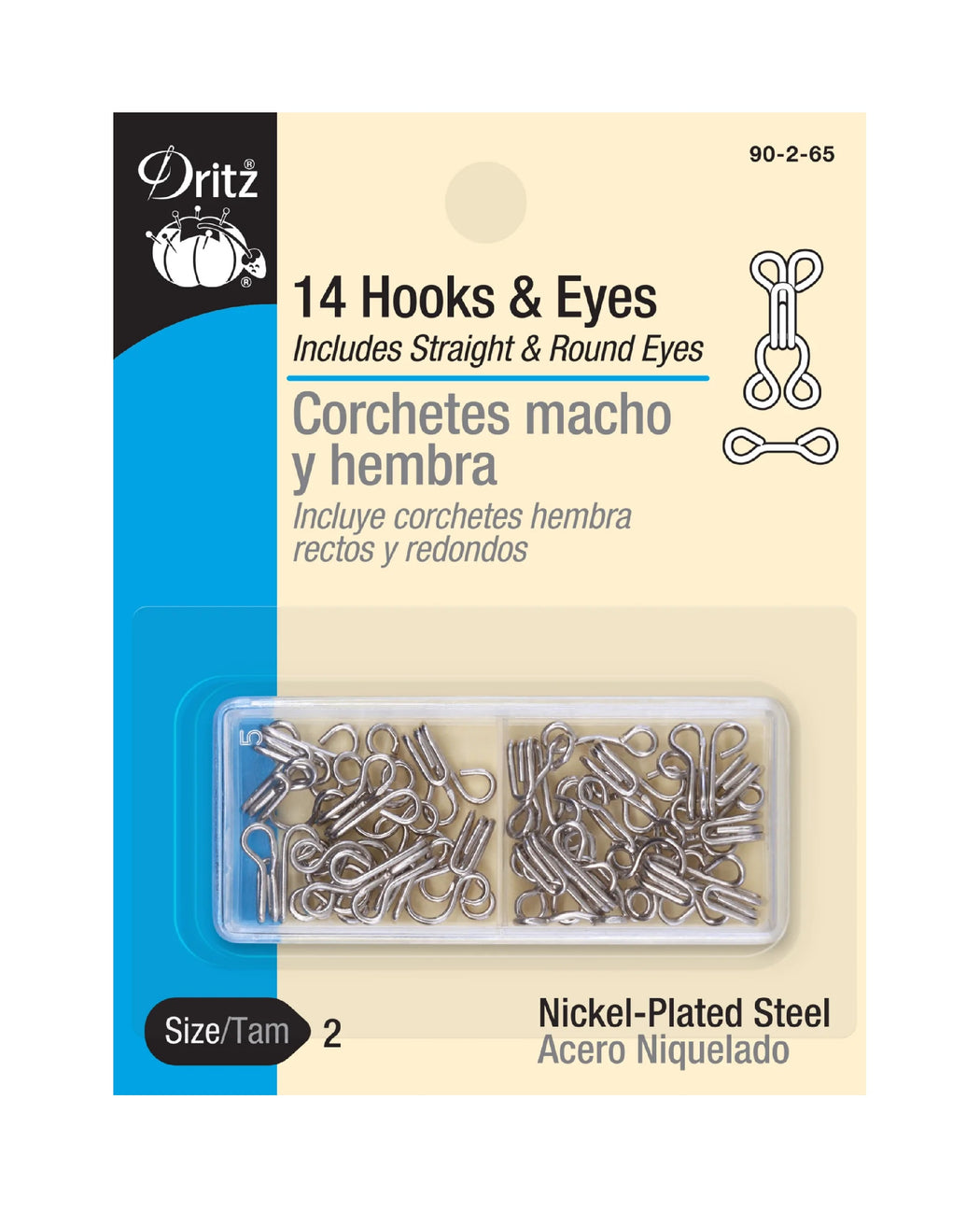 Hooks & Eyes, Nickel For Sewing_ZIPPERANDTHREAD - Zipper and Thread