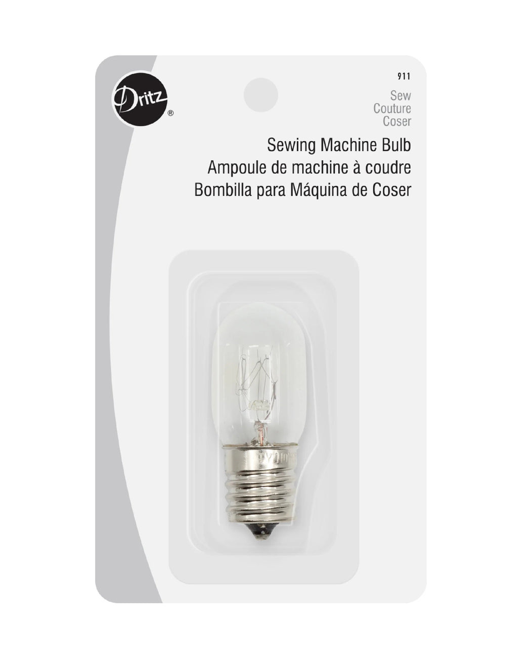 SEWING MACHINE LIGHT BULB - Zipper and Thread