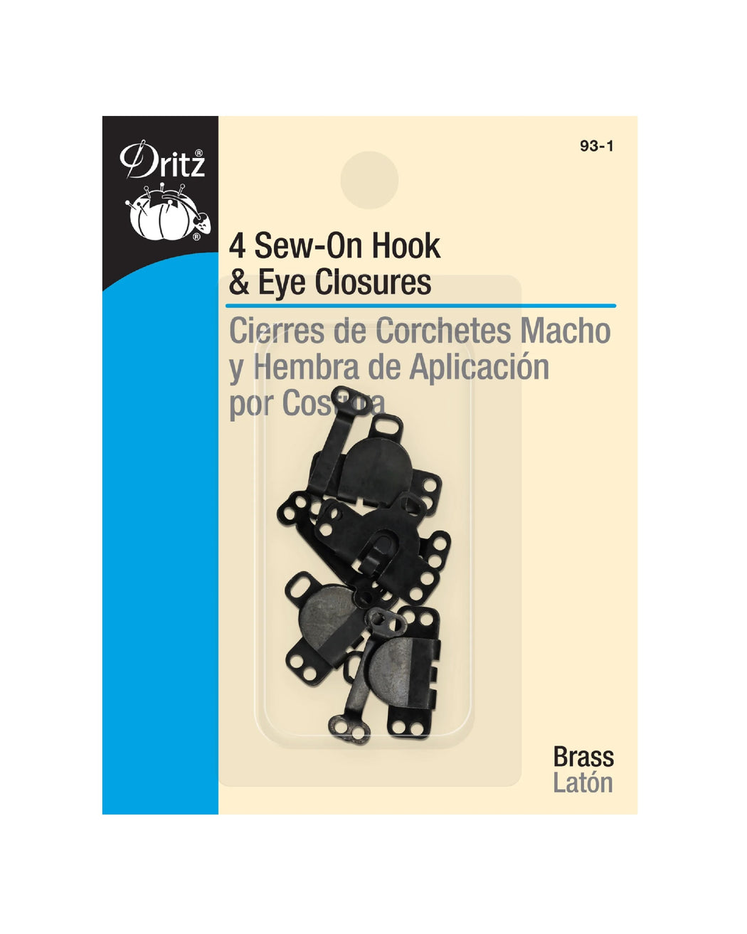 SEW-ON HOOK & EYE CLOSURES For Sewing_ZIPPERANDTHREAD - Zipper and Thread