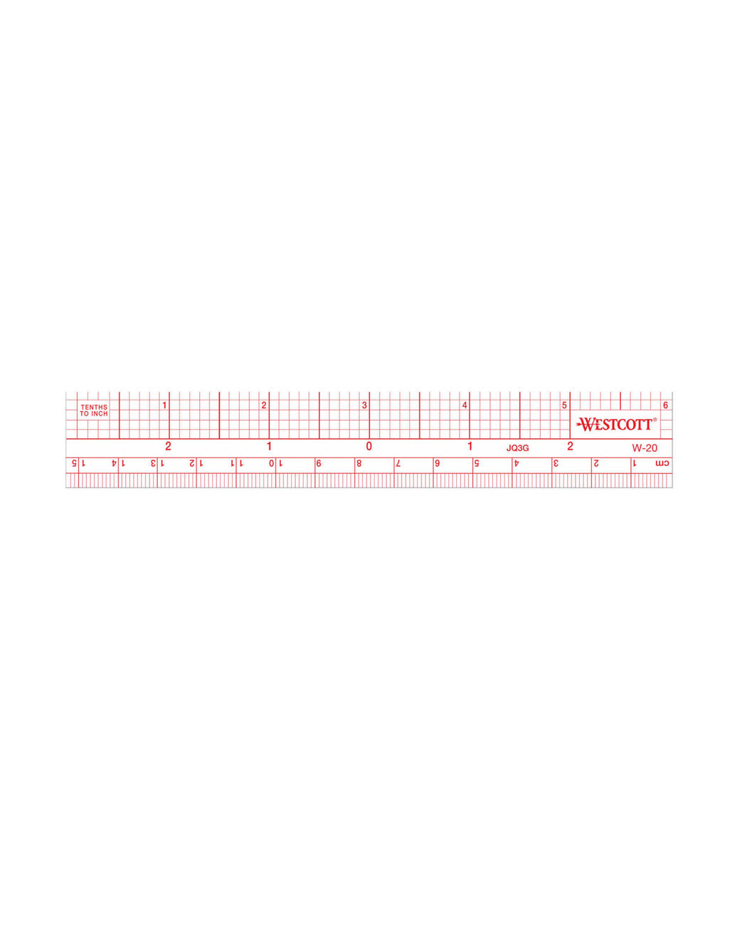 Clear Metric Graph Ruler - Zipper and Thread
