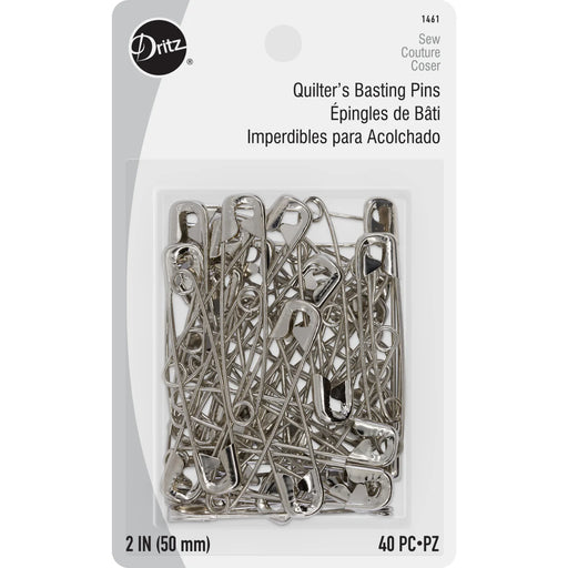 2" Quilters Safety Pins - Nickel, 40pc