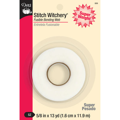 5/8" Stitch Witchery Fusible Bonding Web, Super Weight - White 13yd