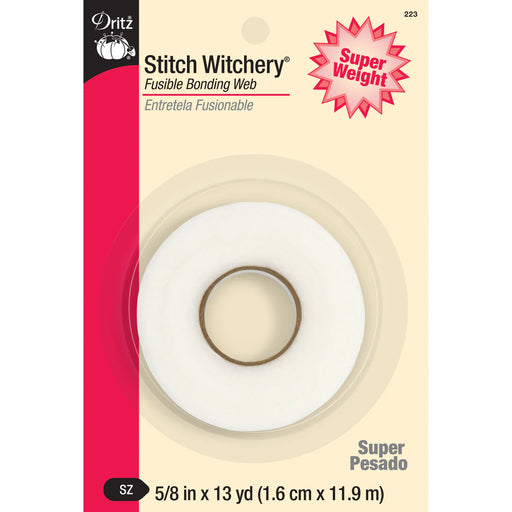 5/8" Stitch Witchery Fusible Bonding Web, Super Weight - White 13yd