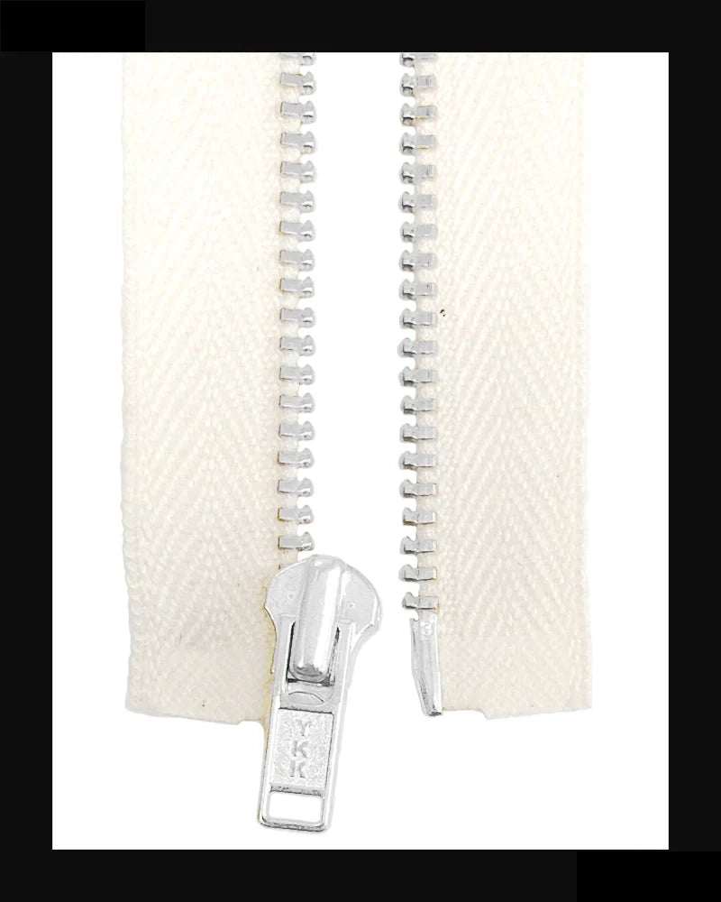 Information related to zippers, thread, and sewing.
