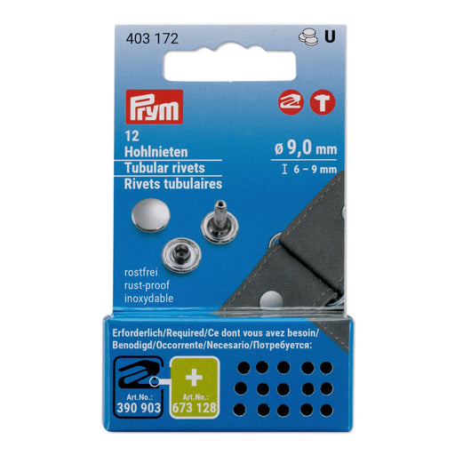Tubular Rivets - 9mm / 6-9mm, 12pcs