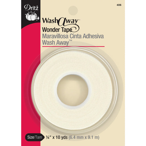 1/4" Wash-A-Way Wonder Tape - White 10 yd