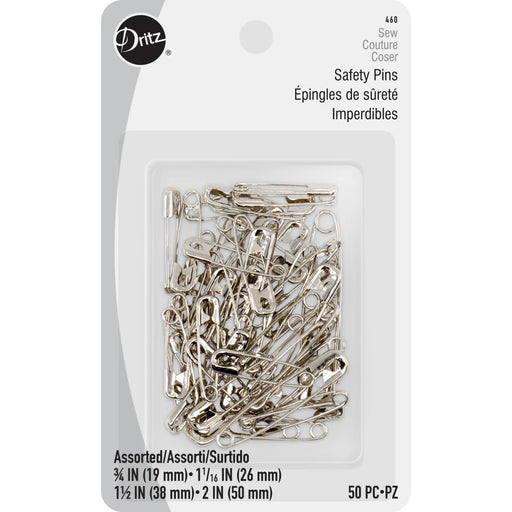 Safety Pins, Assorted Sizes - 50 pc