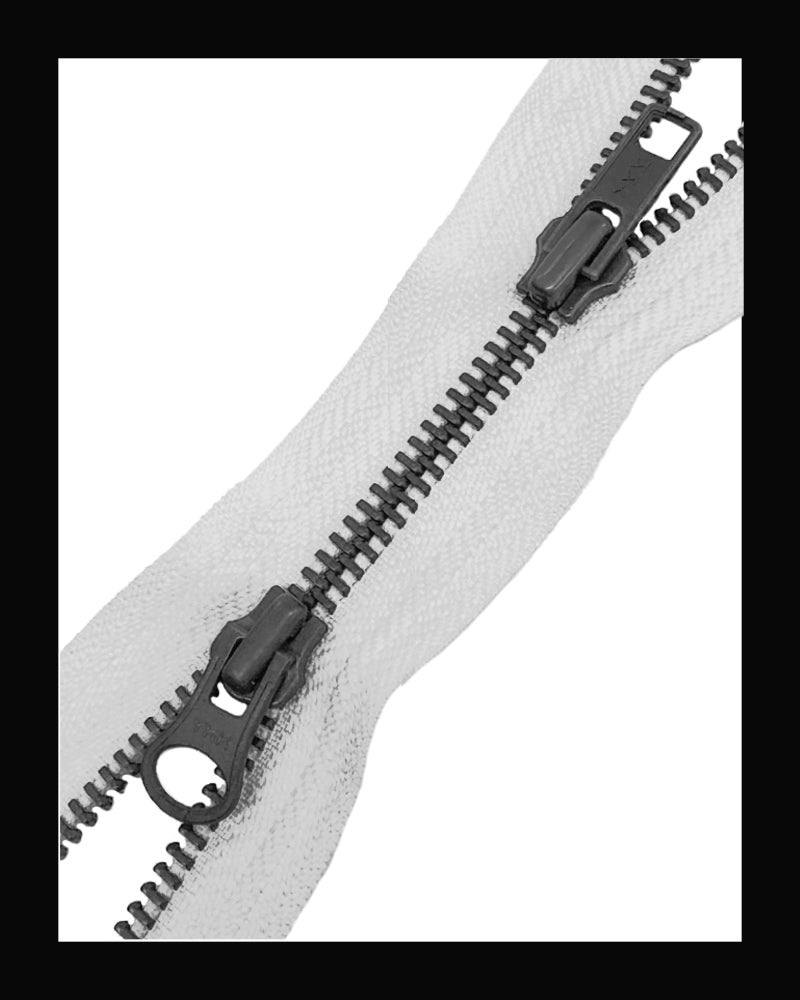 Information related to zippers, thread, and sewing.