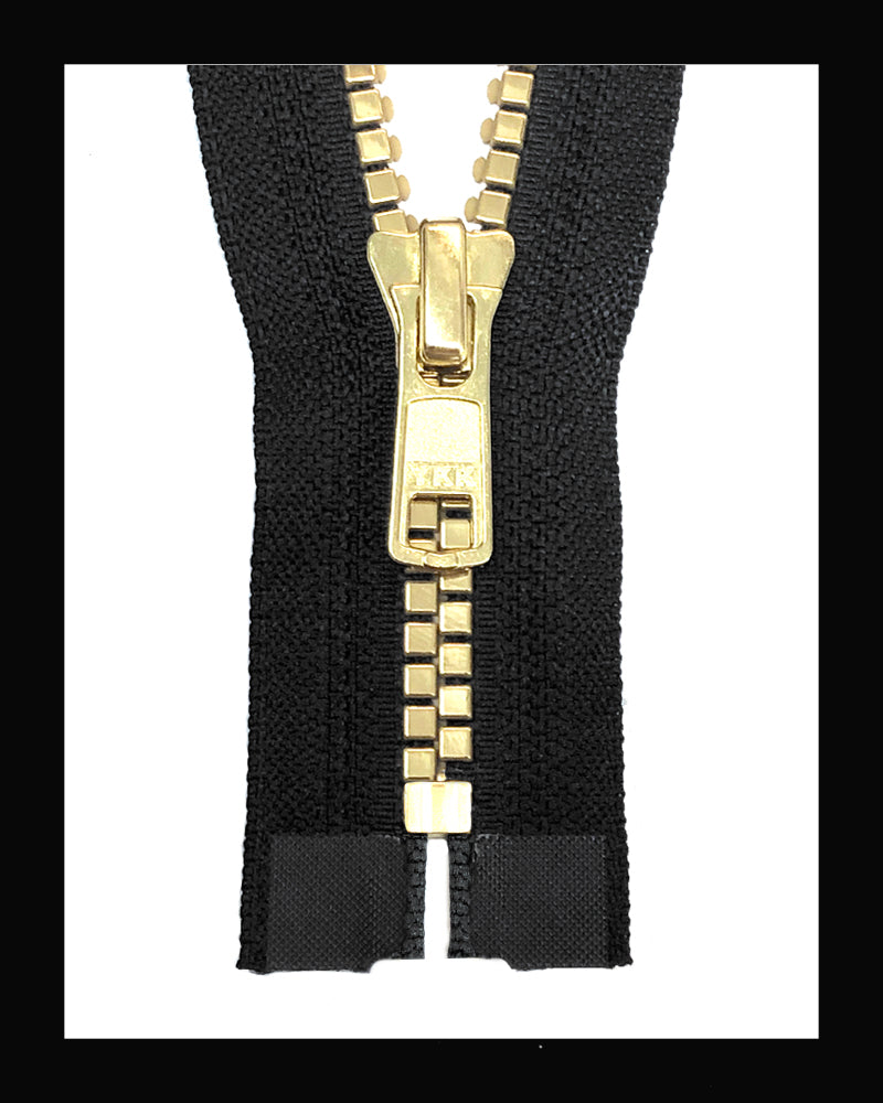 YKK #5 Closed VISLON® Mirror Finish Gold Molded Zipper (4"~34")