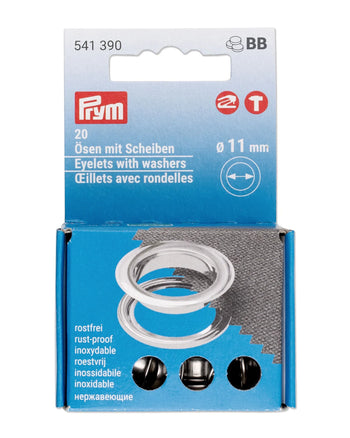 11 mm Eyelets with Washers - 20pcs