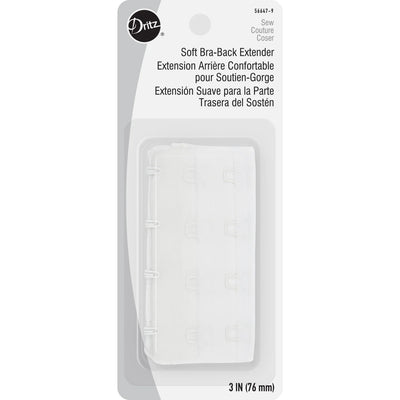 3" Soft Bra-Back Extender - White