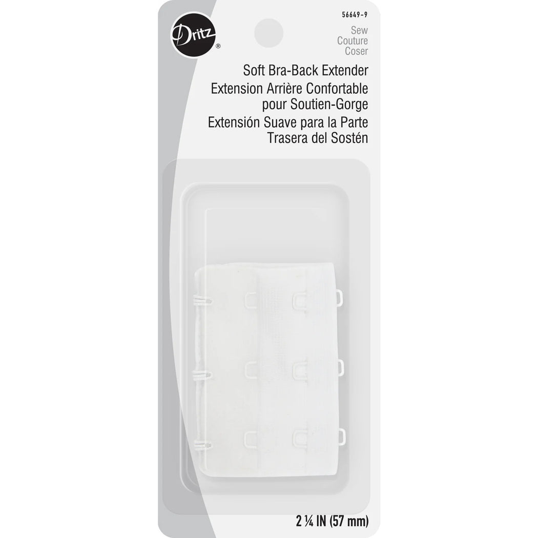 2-1/4" Soft Bra-Back Extender - White