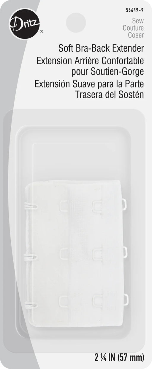 2-1/4" Soft Bra-Back Extender - White
