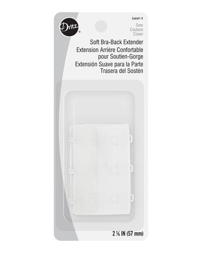 2-1/4" Soft Bra-Back Extender - White