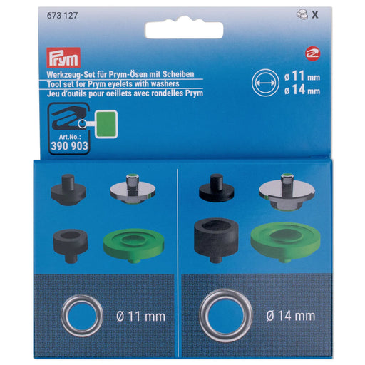 Tool Set for Prym Eyelets with Washers - 11 & 14 mm, 8 pc