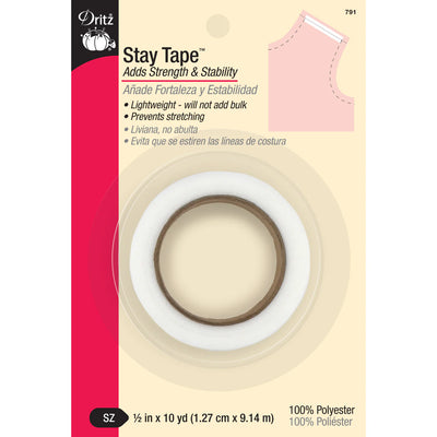 1/2" Stay Tape Lightweight - White 10yd
