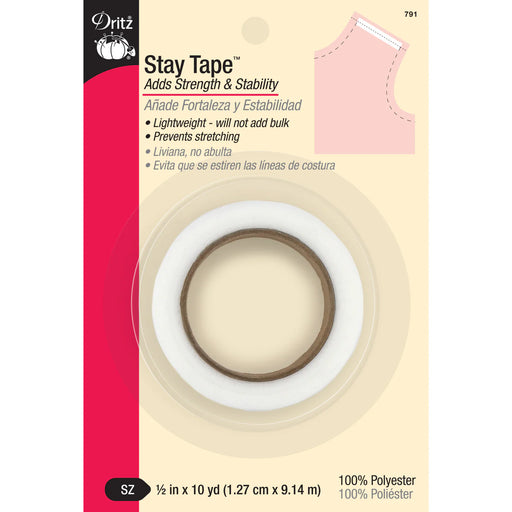 1/2" Stay Tape Lightweight - White 10yd