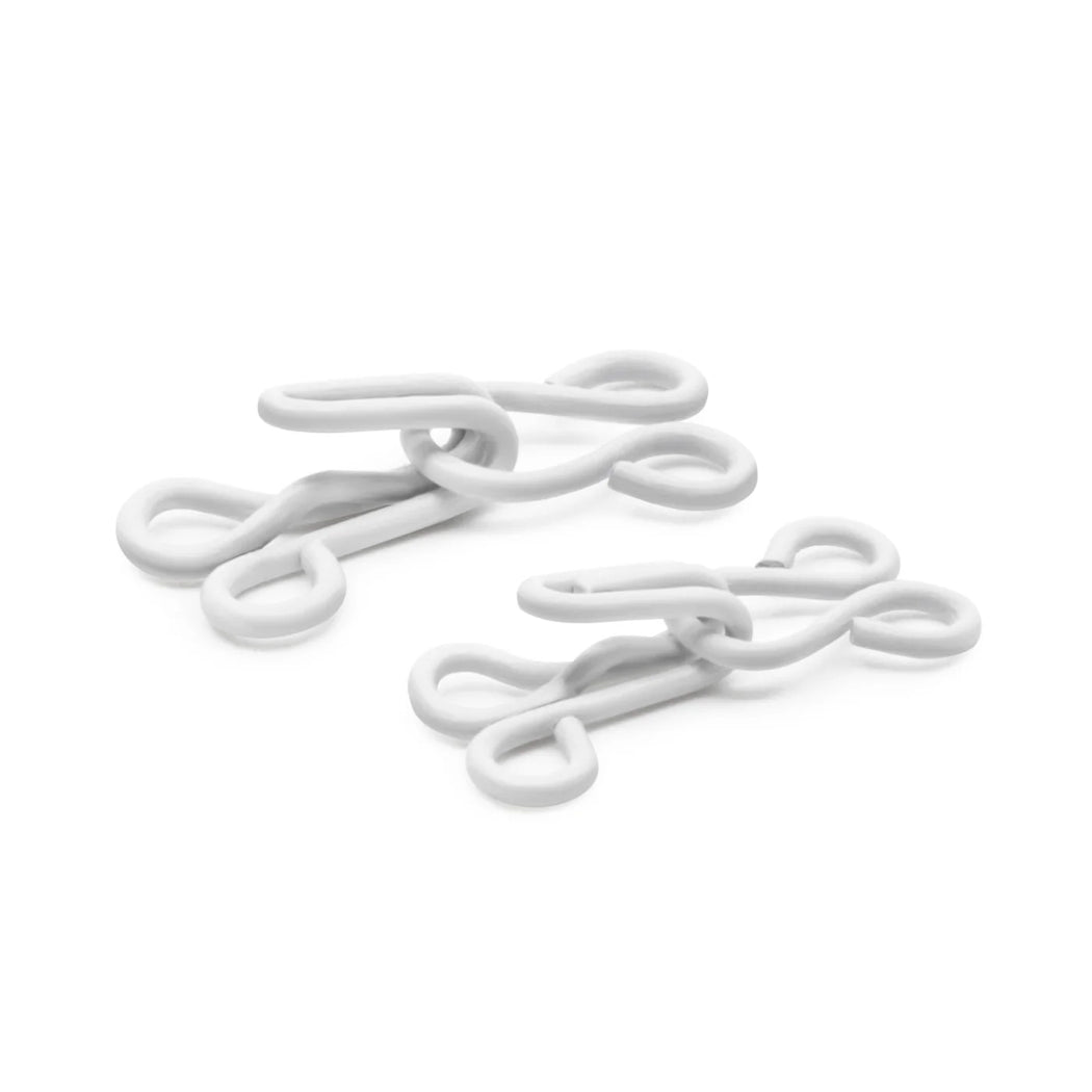 Hooks & Eyes - White 20pc