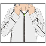 Information related to zippers, thread, and sewing.