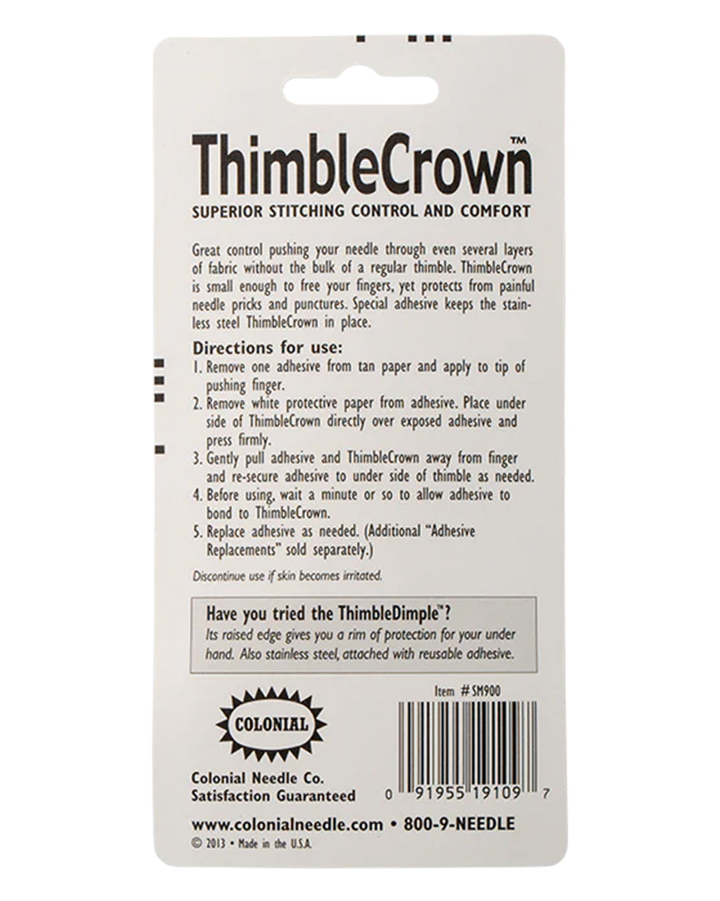 Thimble Crown - 1 thimble / 8 pads.
