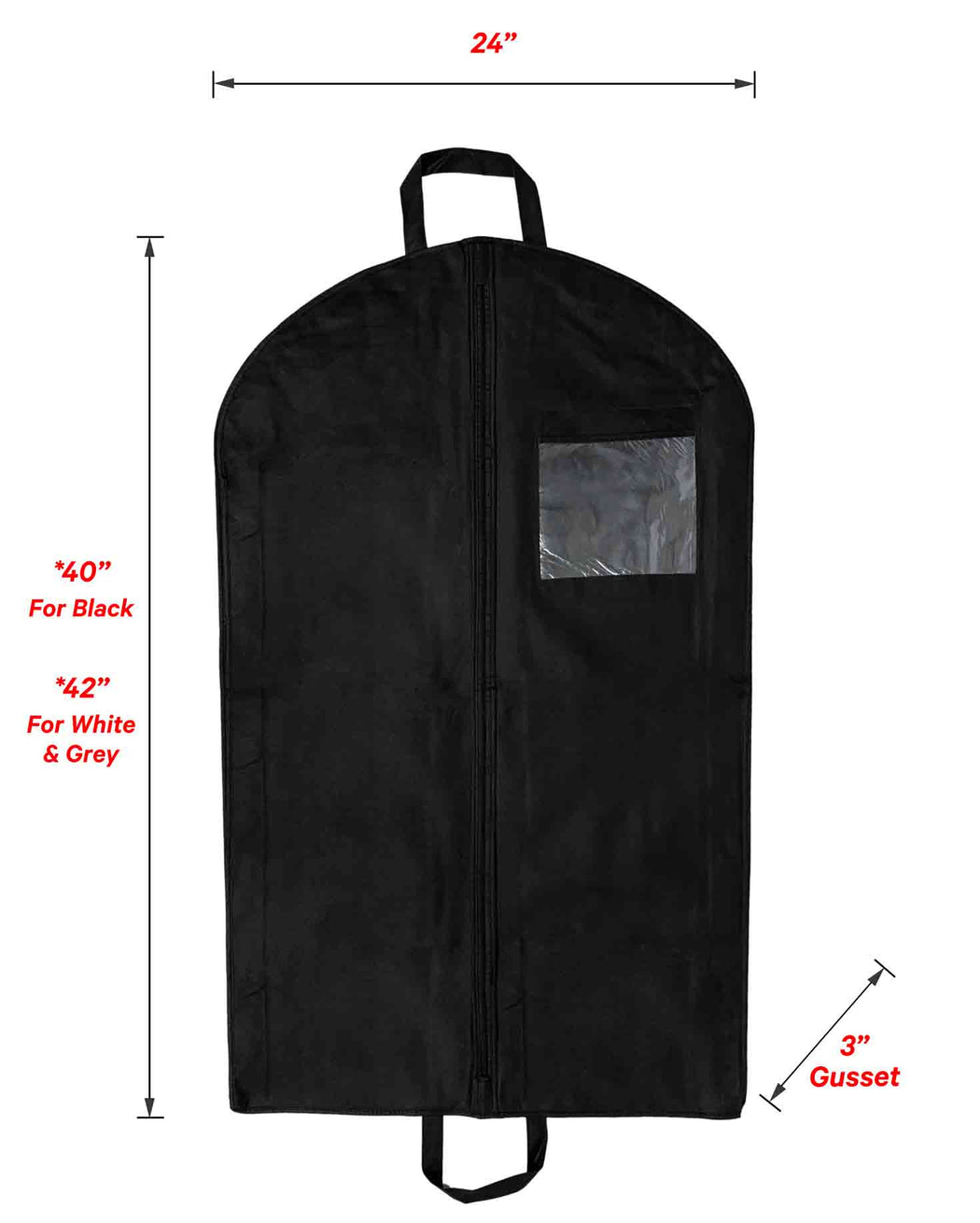 Non-Woven Garment Bag 24" x 40/42" x 3" - CUSTOM PRINT - 50 pcs / box