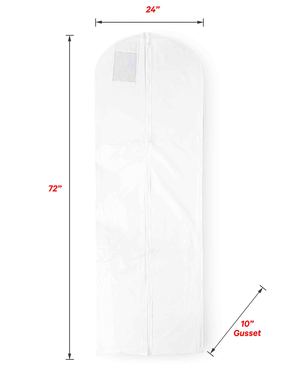 Vinyl Garment Bag 24" x 72" x 10" - CUSTOM PRINT - 50 pcs / box