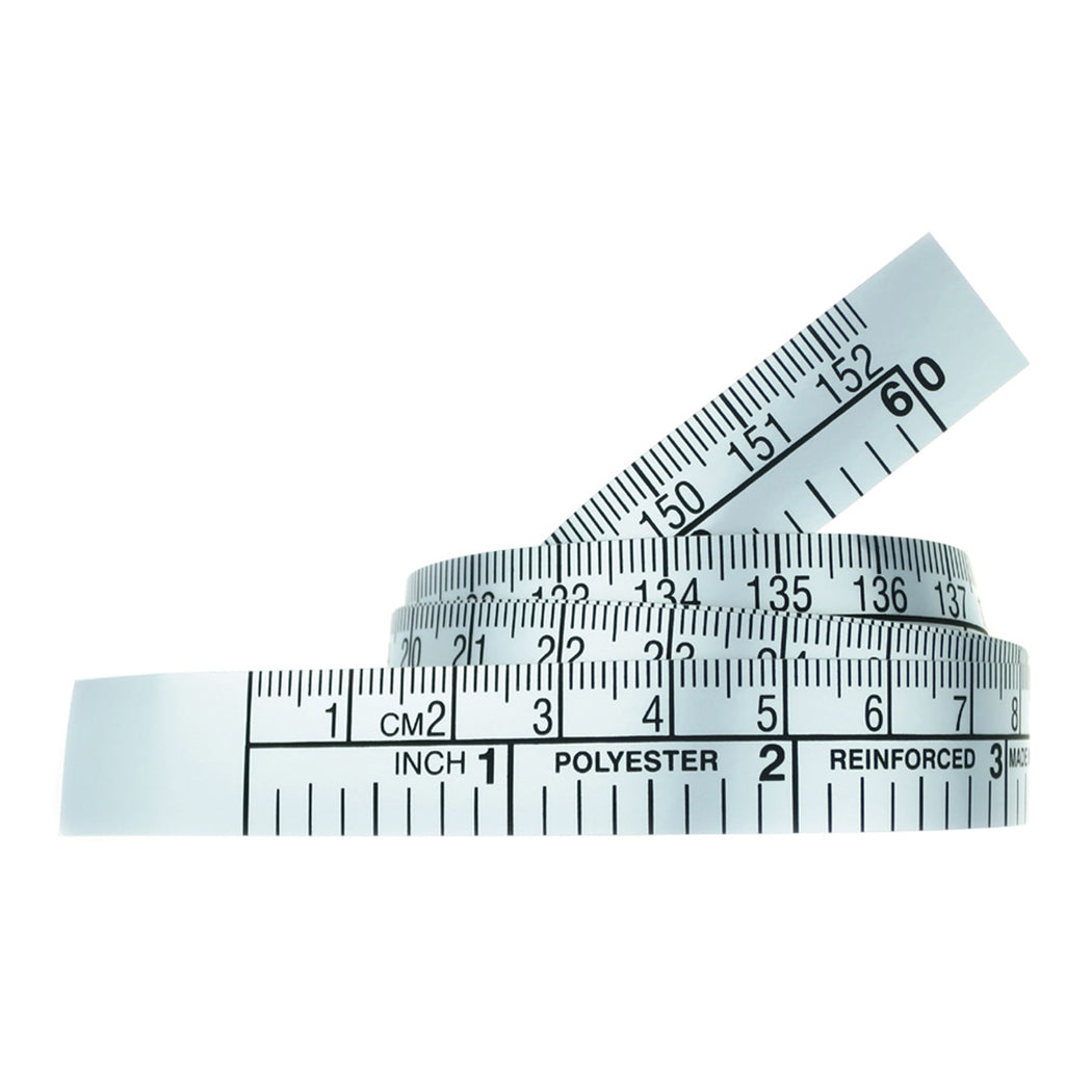 Adhesive Analog Silver Tape Measure 150 cm / 60 in