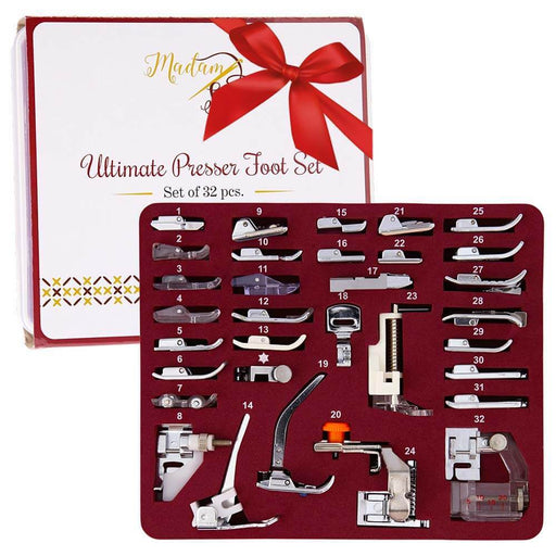 Ultimate Presser Foot Set - 32 Essential Feet in One Box