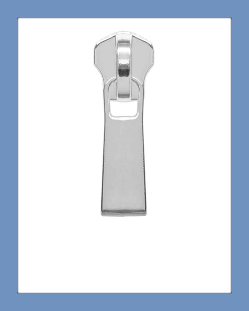#5 Slider P0392 Silver - Zipper and Thread