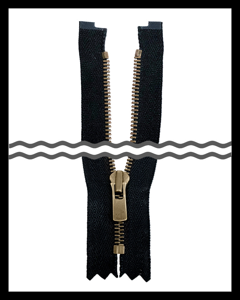 #2 Closed / Antique-Brass (4"~9") - Zipper and Thread