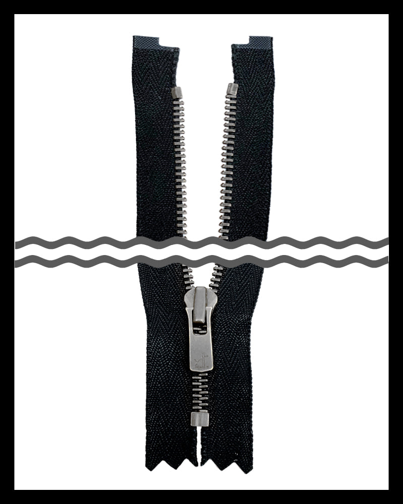 YKK #2 EXCELLA Closed / Antique-Silver Metal Zipper (4