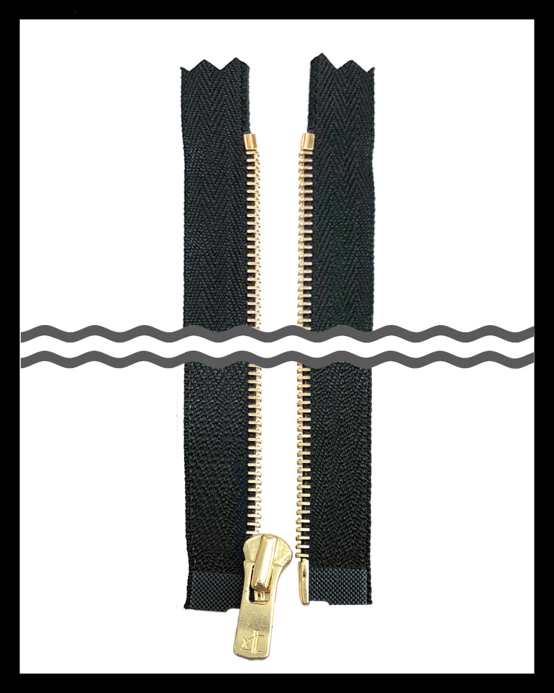 #2 Separating / Golden-Brass (4"~36") - Zipper and Thread