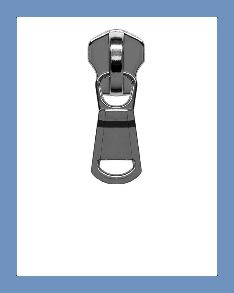 #5 Slider P0389 Gunmetal - Zipper and Thread