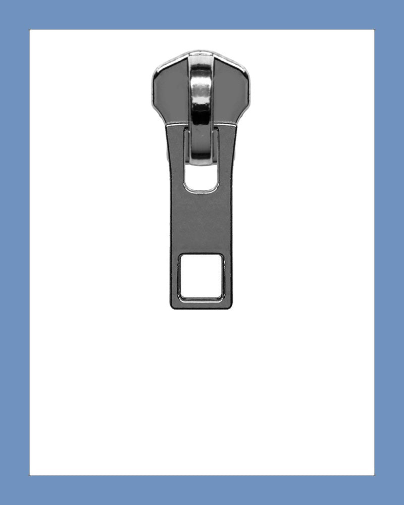 #5 Slider P0383 Gunmetal - Zipper and Thread