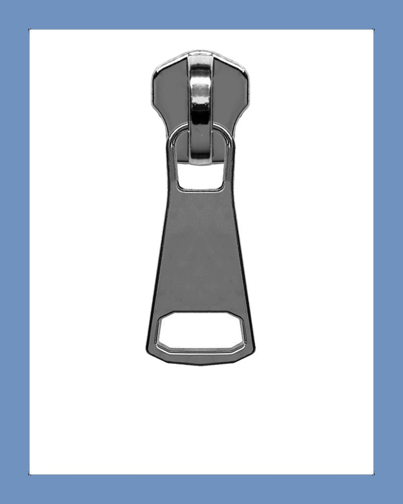 #5 Slider P0386 Gunmetal - Zipper and Thread