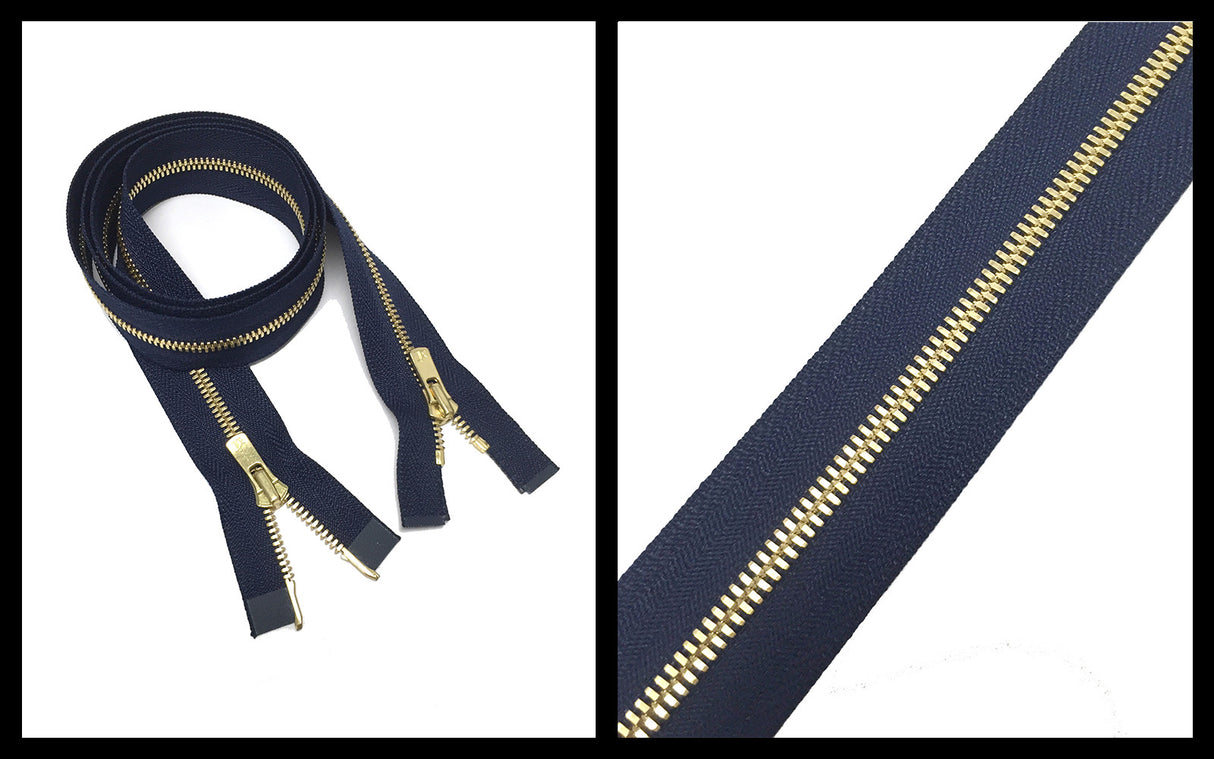 #3 Two-Way / Antique-Brass (4"~36") - Zipper and Thread