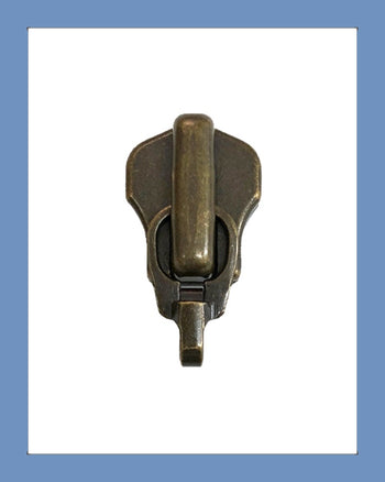 #3 Slider CA2 Ant. Brass - Zipper and Thread