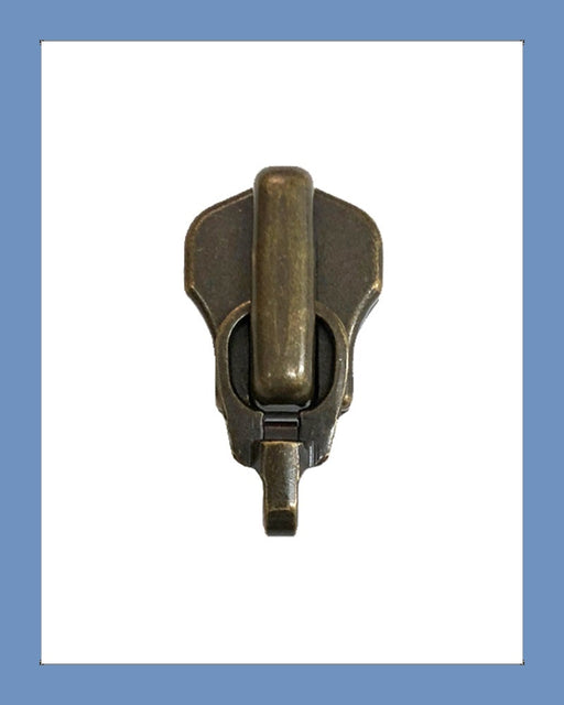 #3 Slider CA2 Ant. Brass - Zipper and Thread